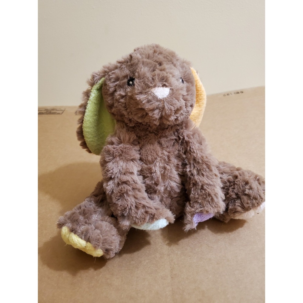 RARE  Animal Adventures Brown‎ Plush BUNNY pastel Colorful Blossom Spring Easter